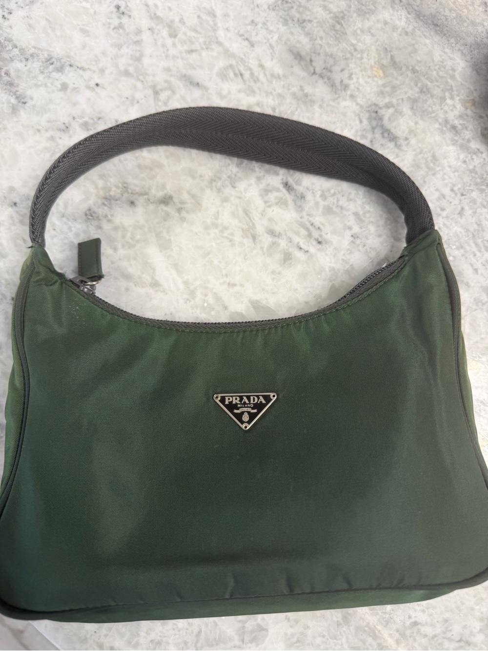Prada Dark Green Nylon Tessuto Shoulder Bag - Picture 5 of 6